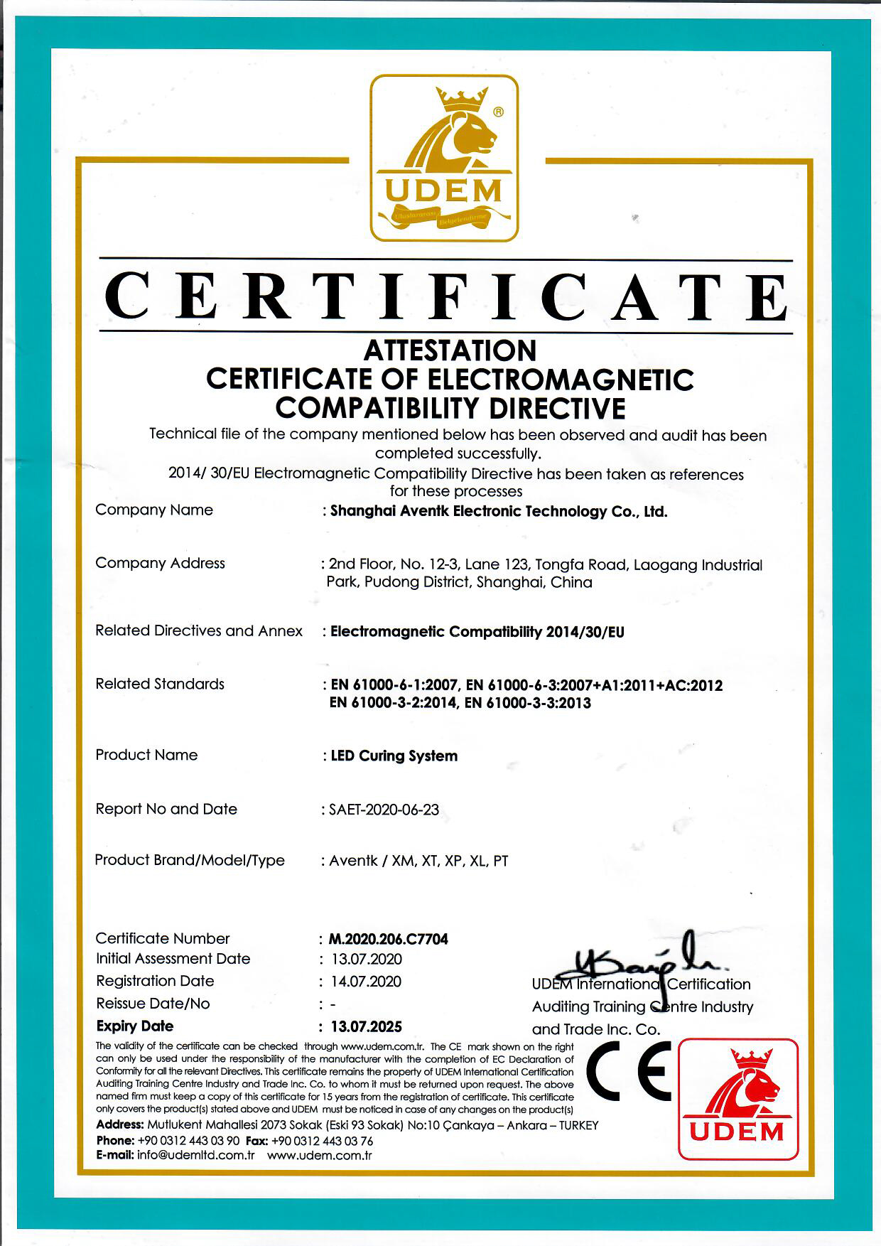 【AVENTK資質(zhì)】CE認證